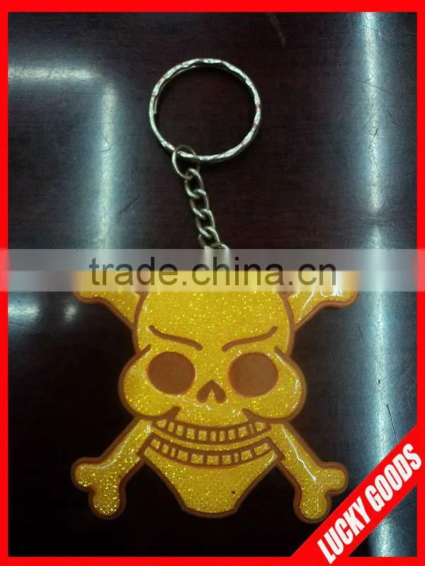 hot sale reflective promotion gifts keychain with custom design