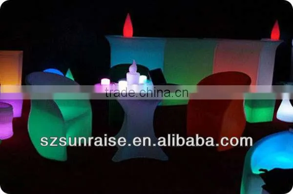 led illuminated furniture bar table