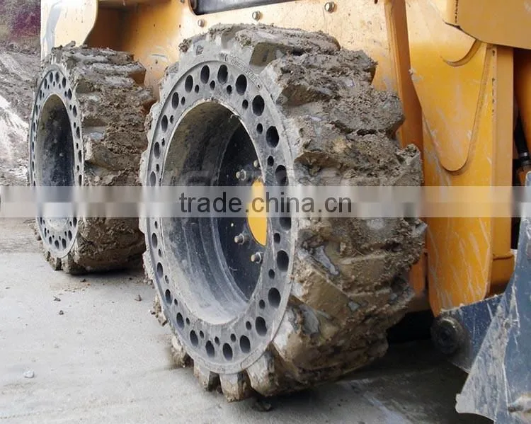 Newest design wheel loader solid tire press, forklift solid tire 5.00-8