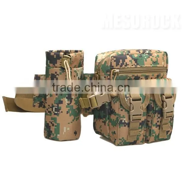 Waterproof Molle Bag Tactical Waist Pack Pouch With Water Bottle Pocket Holder Waist Pack