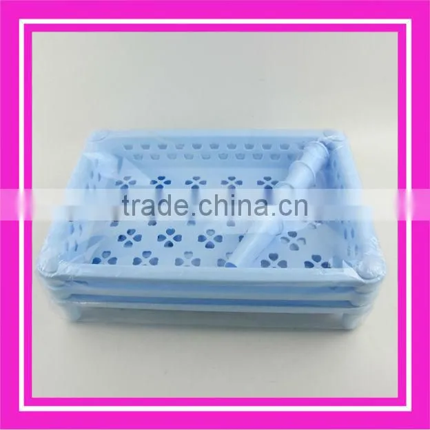3 layers plastic folding storage shelf