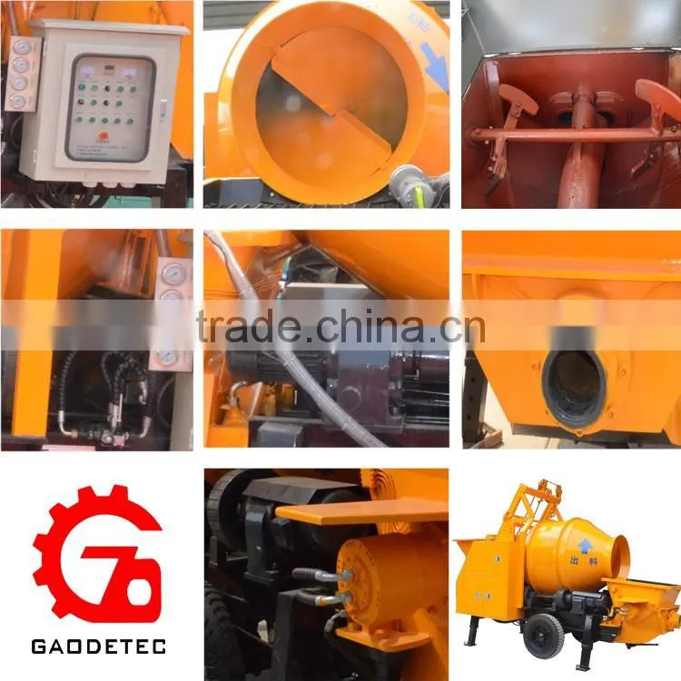 2017 small concrete mixer pump trailer price China