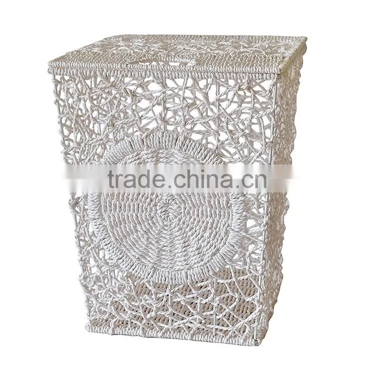 S.D 2015 hot sales poly rattan laundry basket /home deco laundry basket