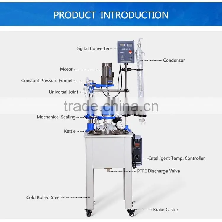 (KD) High Quality Efficient Lab Pyrolysis Glass Vessel