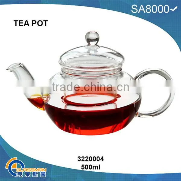heat resistant glass teapot