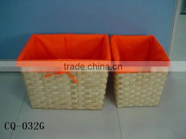 Hotsale multifunctional woven water hyacinth storage basket with spacer with cutting handle