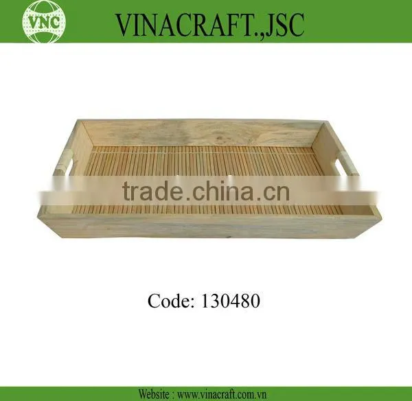 Cheap brown bamboo tray