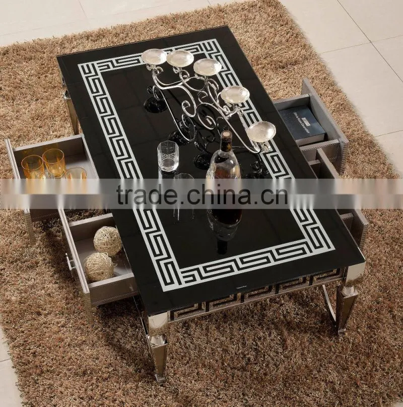 C375 Hot Selling Tempered Glass Coffee Table