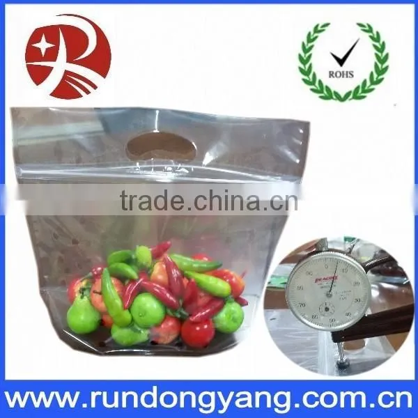 transparent plastic stand up pouch and zipper pouch fruit bag