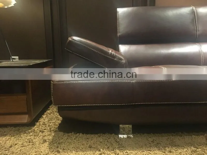 New design high quality top grain leather sofa fashion furniture modern KD-S1808