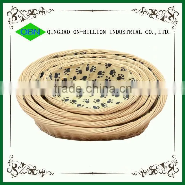 Decorative wicker cat basket set or cat bed