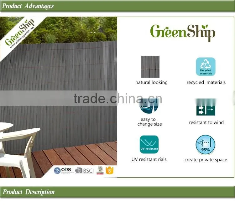 Synthetic wood stick fence from GreenShip/long lifetime/weather resistant/ eco-friendly/patented products