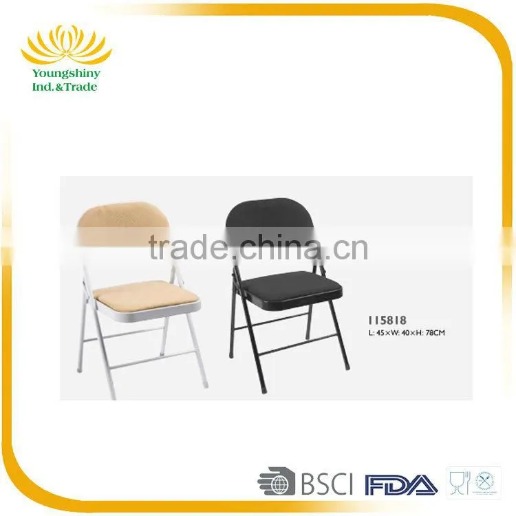 Promotional comfortable fabric foldable chair with foam cushion