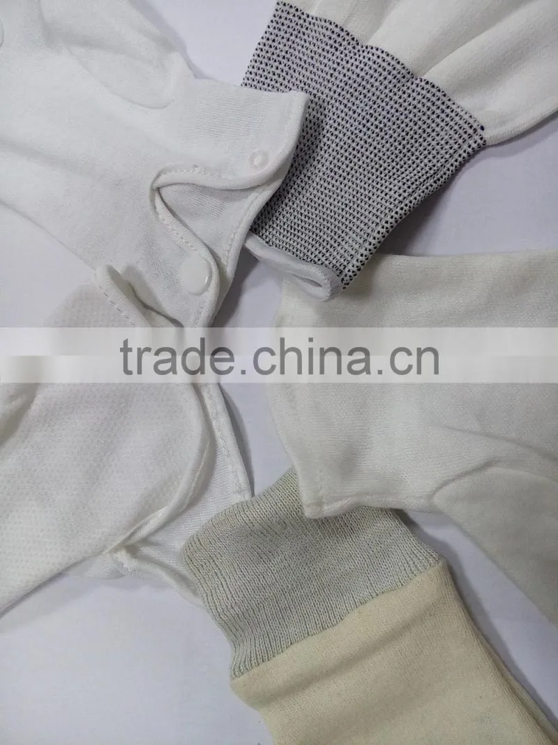 DDSAFETY 2017 Natural Cotton Interlock Anti Static Safety Gloves