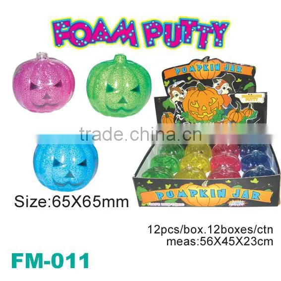 New Halloween Pumpkin Jar Putty Toys