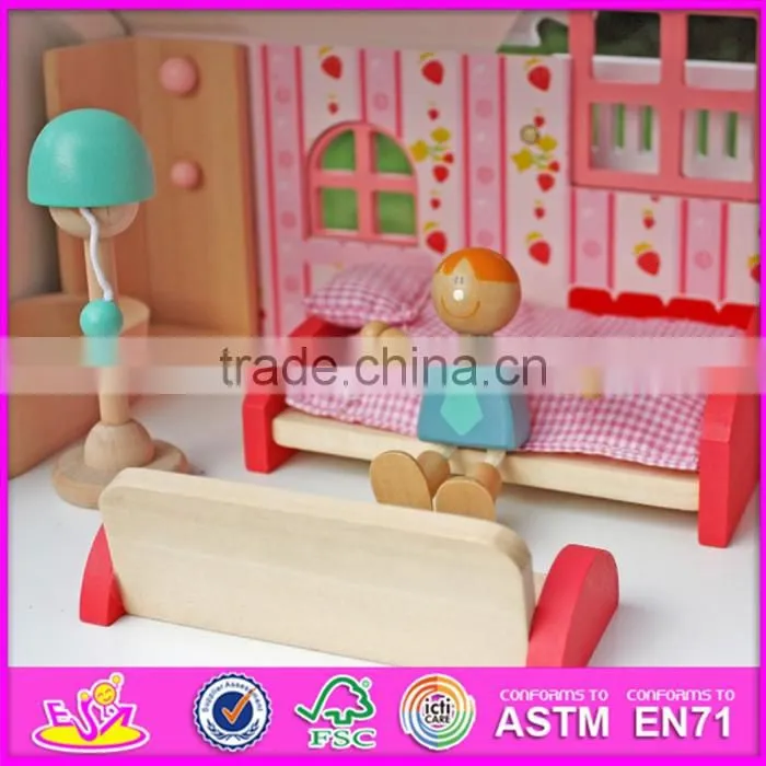 2016 top fashion lovely wooden play house for kids W06A041
