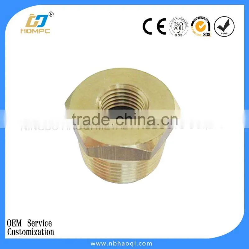 male thread hex head brass pipe plug