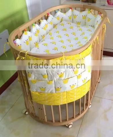 multi-purposes secure healthy wooden baby crib baby bed cot 5 in 1 baby room furniture