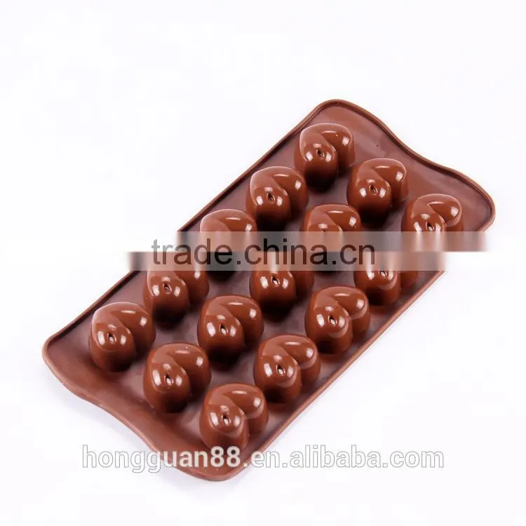 Fashion food grade eco-friendly fruite shape silicone ice cube tray