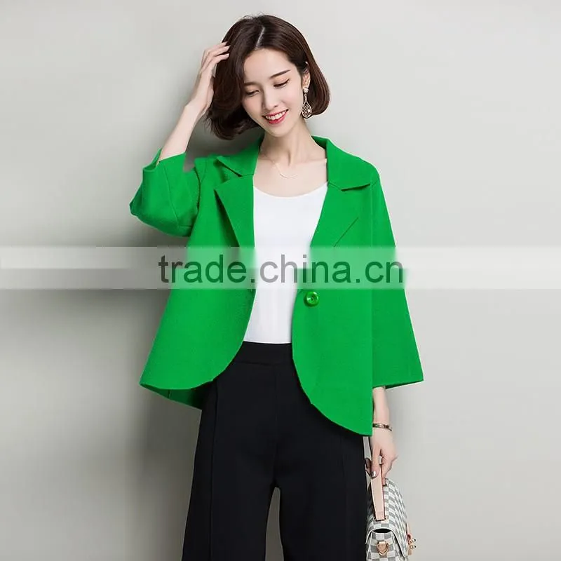 New customized wholesale Jersey Jacket women blue jacket short fall korean new style jacket