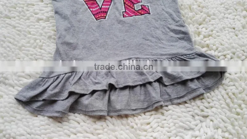 Garment stocks girl's fashion new desgin t-shirt