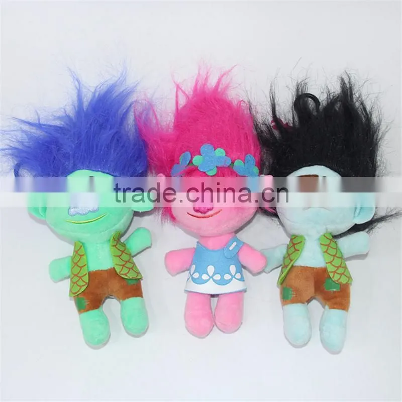 Top selling cute DreamWorks Magic Hair elf doll magical trolls Bobbi plush toy