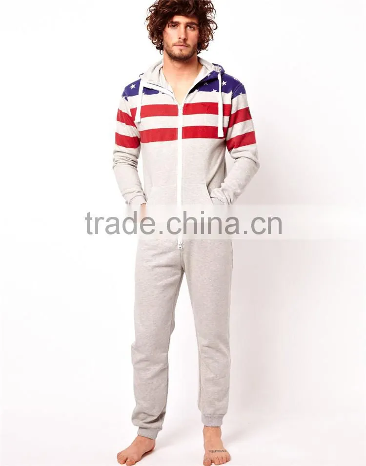 PA0029A adult onesie pyjamas american flag onesie