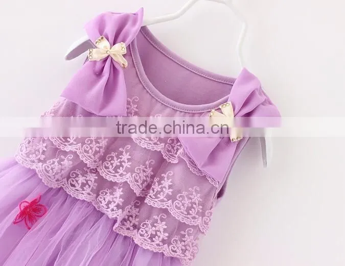New 2016 children party dress baby girl party dress children frocks designs wholesale baby dress