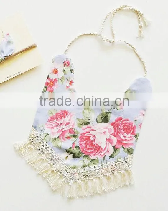 Baby Bandana Drool Bibs Tassel Kids Feeding Baby Boutique Floral Bibs