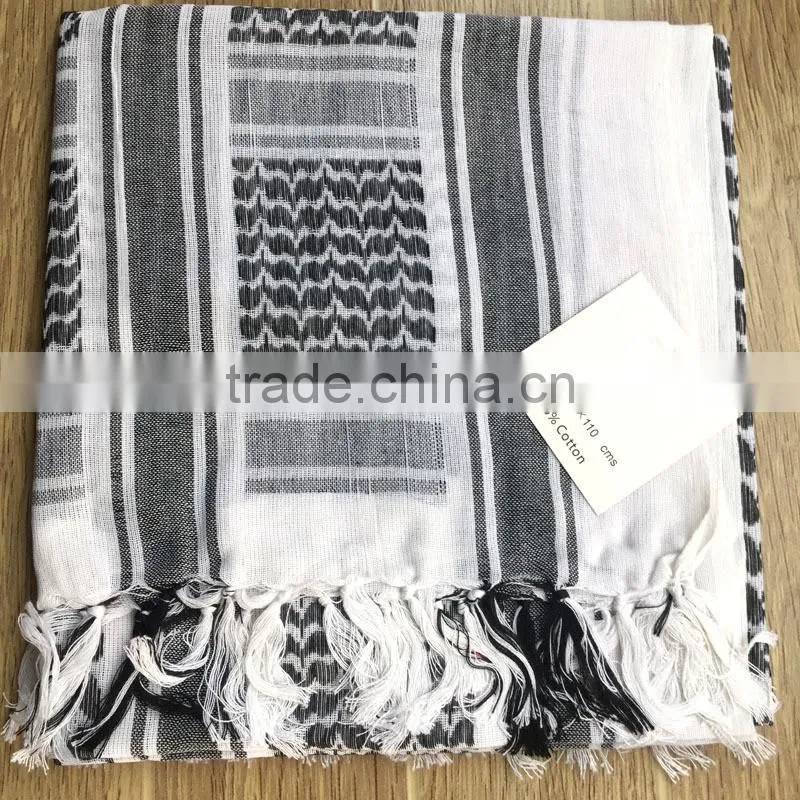 Hign quality fashion shemagh Arab men scarf military army cotton