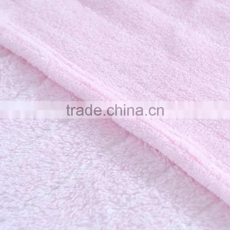 promotion sale cute embroidered knitted coral fleece baby blanket