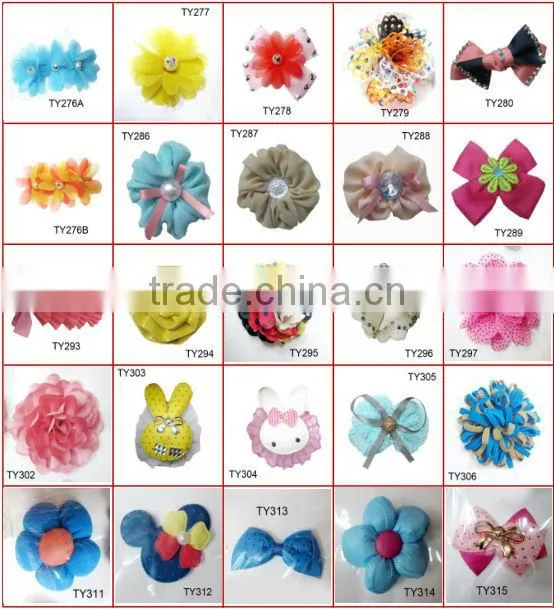 Red heart shape flower brooch with chiffon lesbian