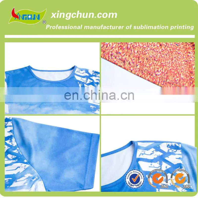 High quality customize dye sublimation printing field T shirts on 100% Polyester