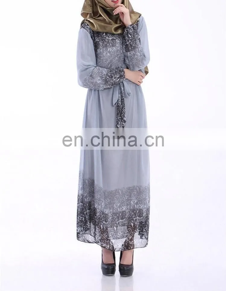 New fashion long sleeve muslim dress