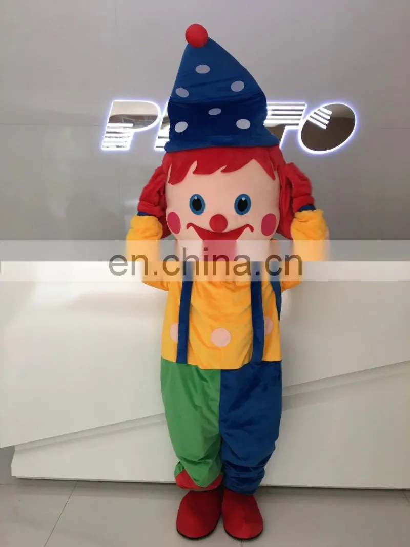 popular clown mascot costume,lovely joker mascot costume,performance mascots