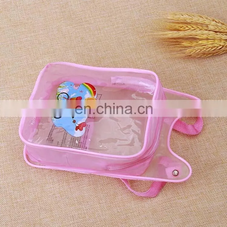 Best price clear custom shape pvc zipper bags high quality zip lock pvc plastic bag with cat ear
