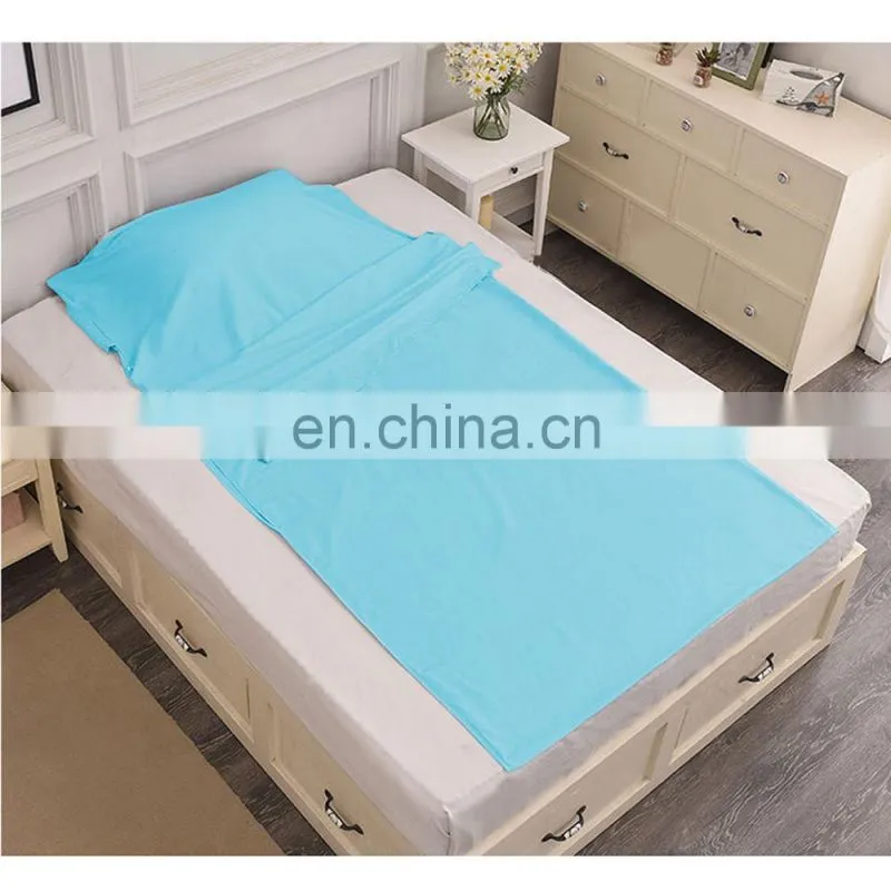 Envelope Style Portable Ultralight Cotton Single Sleeping Bag Liner with Stuff Sack for Travelling/ Camping