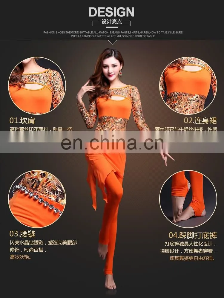 T-5107 Fashion modern style Hong kong women belly dance cloth set