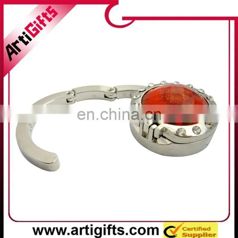 compact mirror foldable purse hanger with chain