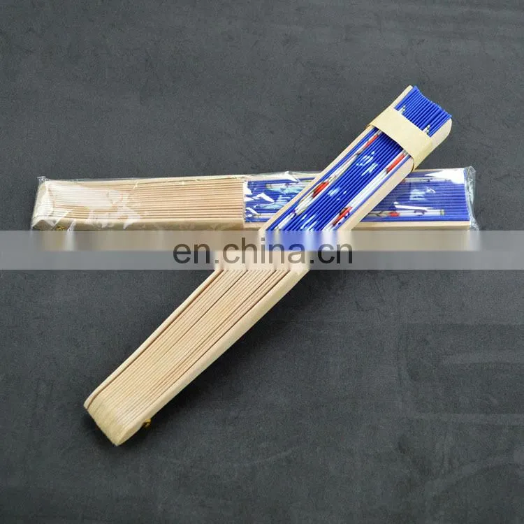 Printed Hand Fan with Wooden Frame for Promotion