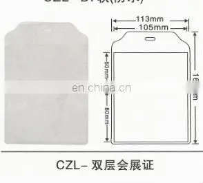 clear waterproof soft plastic name badge holder
