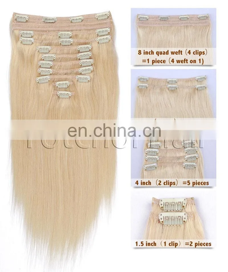 New arrival full head hair extension clips wholesale