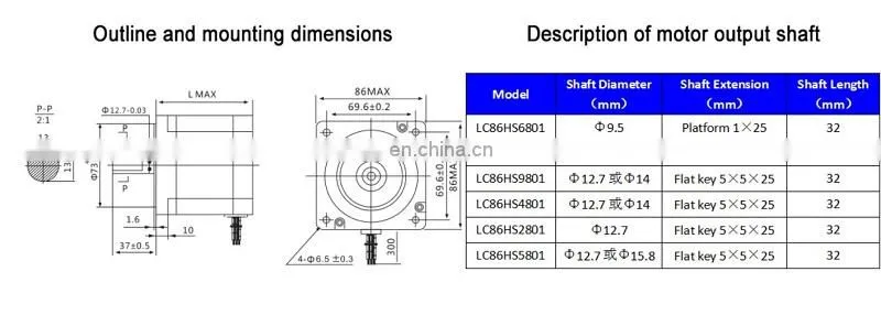 NEMA 34 CNC stepper motor Double Shaft for CNC engraving machine and 3D printer
