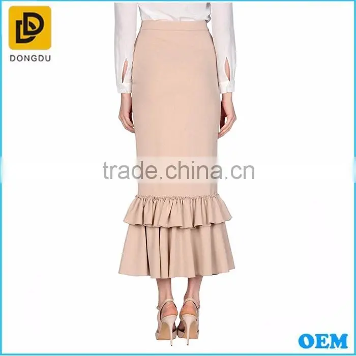 New fashion long pleated maxi skirt 2016