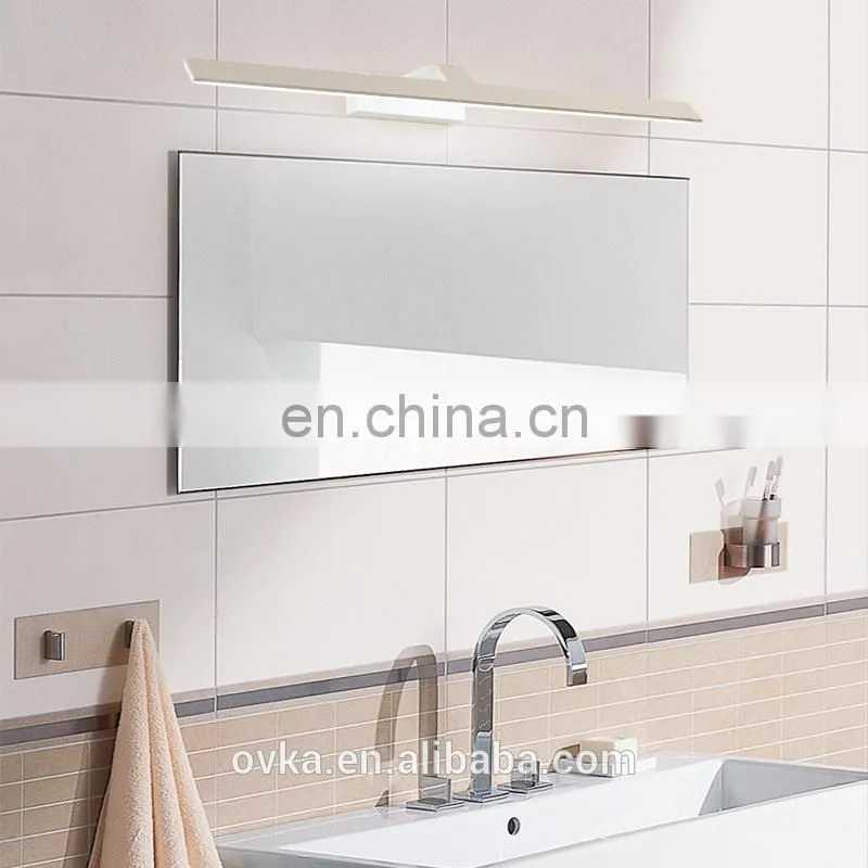 Simple white led mirror light for bedroom toilet light