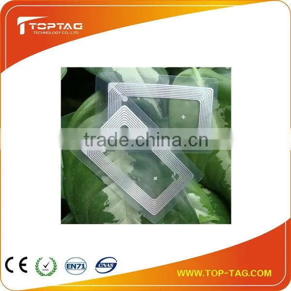 2014 whole sales 13.56Mhz rfid transparent chip card, Transparent Smart Card