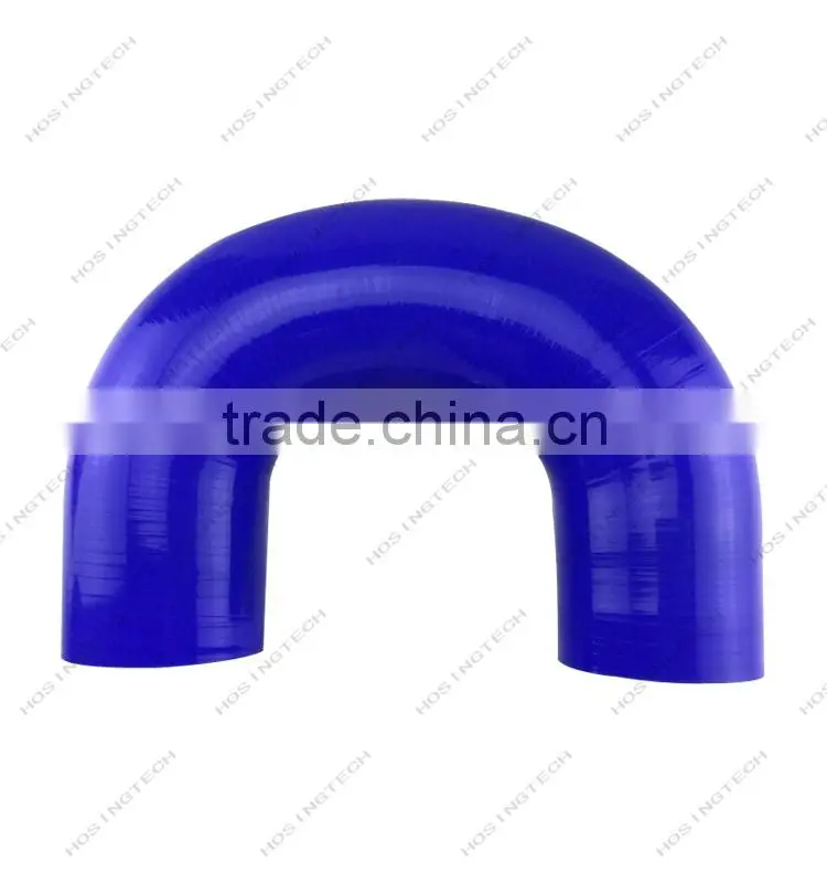 high temperature flexible automobile parts 180 degree silicone elbow