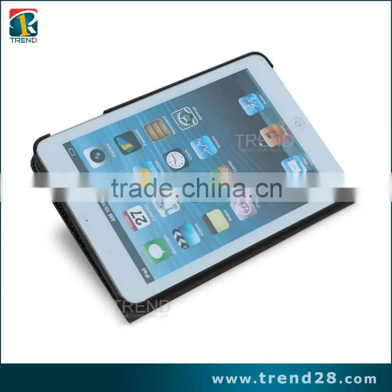 folding kickstand leather case for ipad mini tablet