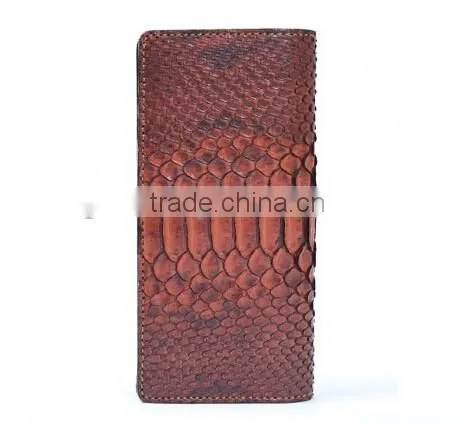 Custom Men Luxury Genuine Python Snake Skin Leather Clutch Bag Wallet