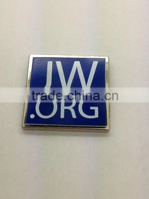 Custome metal gift epola badge / imitation lapel pins check pattern tartan design